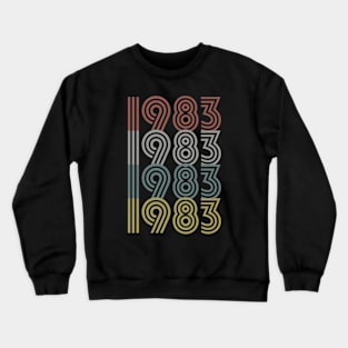 1983 Birth Year Retro Style Crewneck Sweatshirt